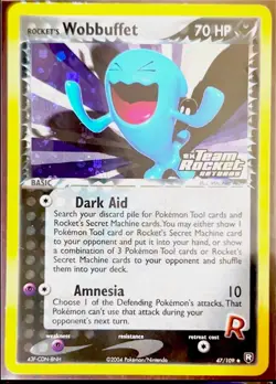 Pokemon Rocket's Wobbuffet 70 HP Holo Rare 47/109 EX Team Rocket Returns 2004 - Image 1