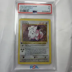 PSA 5 Pokemon Clefairy Holo 5/102 1999 1st Edition Shadowless Base Set - Image 1