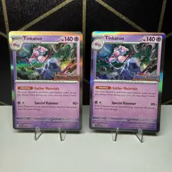 2x Tinkaton 020/193 Holo Rare Paldea Evolved Pokemon Cards NM Lot - Image 1