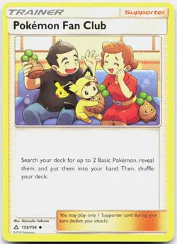 Pokemon Fan Club Uncommon SM - Ultra Prism 133/156 LP - Image 1