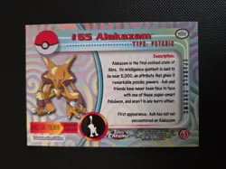 2000 Topps Chrome Pokemon Alakazam Sparkle Refractor #65 Rare SP - Image 3