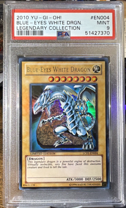 2010 Yu-Gi-Oh! Blue-Eyes White Dragon LC01-EN004 Legendary Collection PSA 9 - Image 1