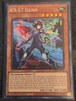 Yugioh K9-17 Izuna JUSH-EN031 Collector Rare 1st Ed NM - Image 1