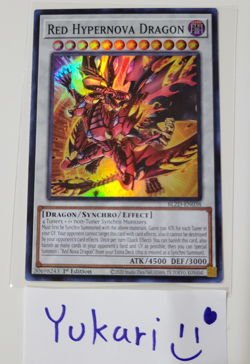 Red Hypernova Dragon (SR) BLZD-EN038 1st Edition NM Yugioh TCG - Image 1