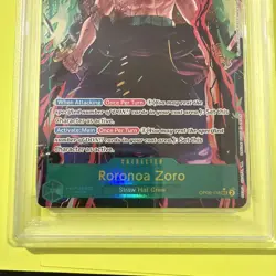 One Piece Card Game Roronoa Zoro OP06-118 SEC Alt Art PSA 10 - Image 3