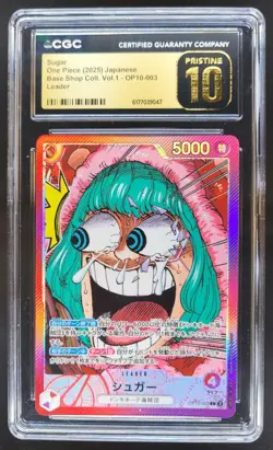 2025 ONE PIECE JP SUGAR LEADER OP10-003 CGC 10 PRISTINE D PT - Image 1