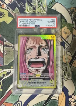 2025 One Piece Jewelry Bonney OP13-100 Alt Art Leader PSA 10 - Image 1