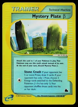 Pokemon Card - Mystery Plate Beta Skyridge 134/144 Reverse Holo Uncommon - Image 1