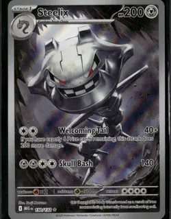 Steelix Illustration Rare ME01: Mega Evolution 150/132 Metal Holo Pokemon Card - Image 1