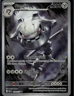 Steelix Illustration Rare ME01: Mega Evolution 150/132 Metal Holo Pokemon Card - Image 1