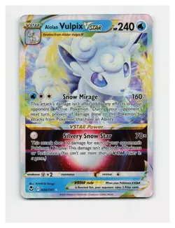 Alolan Vulpix VSTAR 034/195 Ultra Rare Card Pokemon Silver Tempest - NM - Image 1