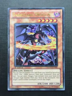 Yugioh Cards: DARKFLARE DRAGON SDDC ULTRA RARE played # 16E90 - Image 1