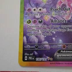Pokemon TCG Espeon EX Prismatic Evolutions Holo Card 155/131 SIR - Image 5