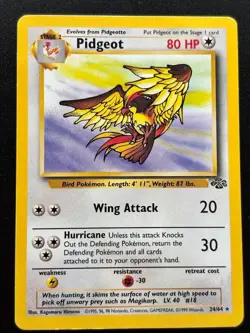 Pidgeot 24/64 Unlimited Rare Jungle Pokemon Card LP - Image 1