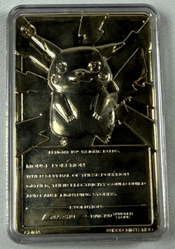 PIKACHU Pokemon 23K Gold Plated Trading Card 1999 Burger King Limited Edition - Image 2