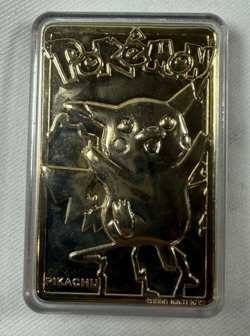 PIKACHU Pokemon 23K Gold Plated Trading Card 1999 Burger King Limited Edition - Image 3