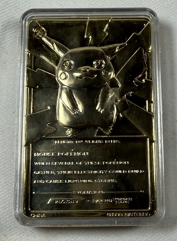 PIKACHU Pokemon 23K Gold Plated Trading Card 1999 Burger King Limited Edition - Image 4