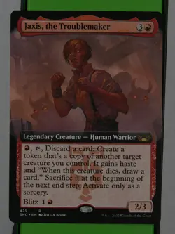 Jaxis, the Troublemaker SNC #425 MTG Extended Art Copy Tokens - Image 1
