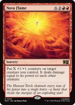 1x Nova Flame MTG - Commander: Marvel Super Heroes - NM-Mint - Image 1