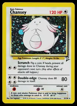 Pokemon Card - Chansey Base Set 2 3/130 Holo Rare - Image 1