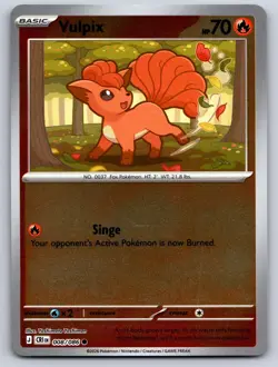 Vulpix 008/086 Common Chaos Rising Pokemon Reverse Holo Near Mint - Image 1