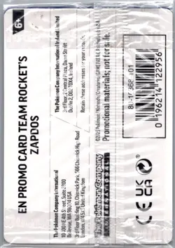Sealed - Team Rocket's Zapdos (EB Games Exclusive) 070/182 - Pokemon Card - Image 2