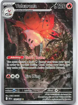 Pokemon TCG Volcarona 100/086 SV: Black Bolt 2025 NM - Image 1