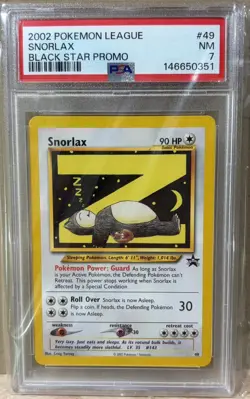 PSA 7 NM Snorlax #49 2002 Pokemon League Black Star Promo - Image 1