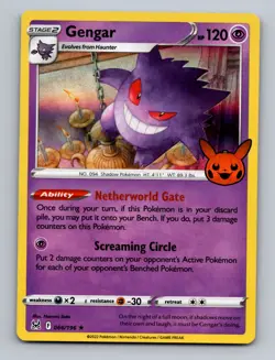 Gengar (2022 Copyright Date) 066/196 Holo Trick or Trade BOOster 2023 Pokemon NM - Image 1