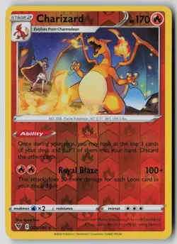 Charizard 025/185 Rare Vivid Voltage Pokemon Reverse Holo NM - Image 1
