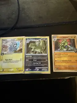 Pokemon TCG Stormfront Tyrants Cosmos Holo 30/100 & Dragon Frontiers Pupitar 59 - Image 1