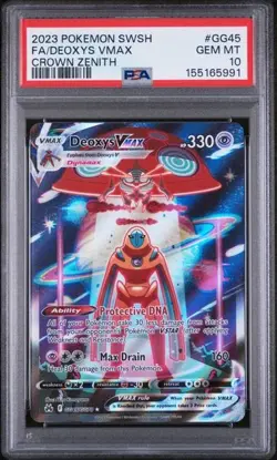 PSA 10 Deoxys Vmax GG45/GG70 Pokemon Crown Zenith Galarian Gallery - Image 1