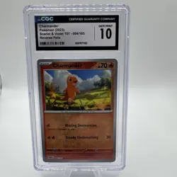 Pokemon 2023 Charmander 004/165 Scarlet & Violet 151 Costco - CGC 10 Gem Mint - Image 1