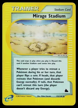 Pokemon Card - Mirage Stadium Skyridge 132/144 Uncommon Reverse Holo - Image 1