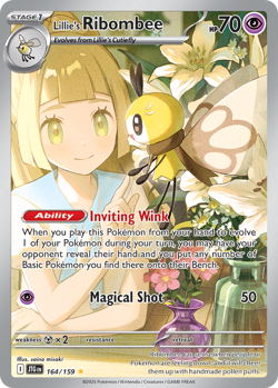 Lillie's Ribombee 164/159 Illustration Rare Journey Together Pokemon Holo NM/M - Image 1