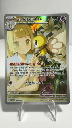 Lillie's Ribombee 164/159 Illustration Rare Journey Together Pokemon Holo NM/M - Image 2