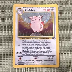 Wizards of the Coast Clefable 1/64 Jungle Holo Rare English 1999 70HP - Image 1