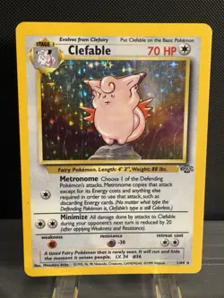 Pokemon Jungle 1/64 Clefable Holo Rare (b) - Image 1