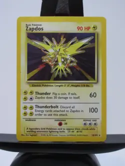 Pokemon TCG Zapdos Base Set 16/102 Holo Rare MP - Image 1