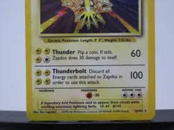Pokemon TCG Zapdos Base Set 16/102 Holo Rare MP - Image 3