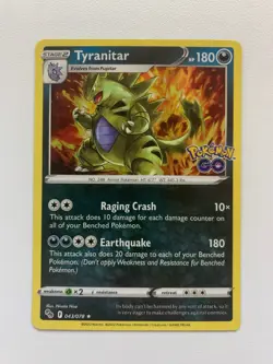 Tyranitar Holo Rare Pokemon GO 043/078 LP - Image 1