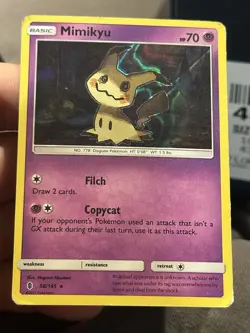 Mimikyu 58/145 Holo Rare Guardians Rising Pokemon HP - Image 1