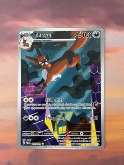 Thievul 092/084 Pokemon TCG: Pitch Black Near Mint (NM) Illustration Rare - Image 1