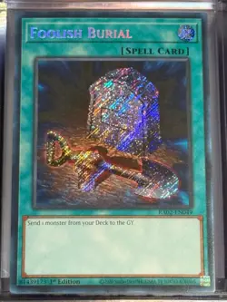 Foolish Burial RA02-EN049 Yu-Gi-Oh YuGiOh Secret Rare 1ST NM - Image 1