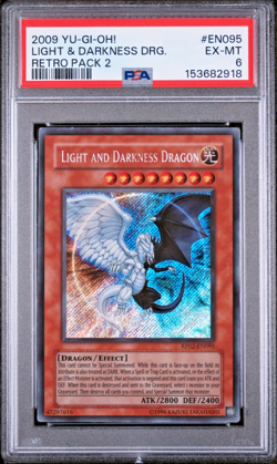 PSA 6 2009 YUGIOH Light and Darkness Dragon Retro Pack 2 RP02-EN095 Secret Rare - Image 1