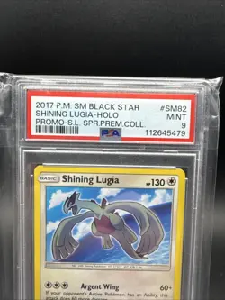 2017 Pokemon SM Black Star Promo #SM82 Shining Lugia Holo Card PSA 9 MINT - Image 2
