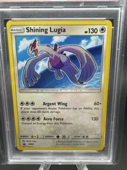 2017 Pokemon SM Black Star Promo #SM82 Shining Lugia Holo Card PSA 9 MINT - Image 3