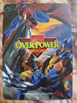 OverPower Marvel IQ Fleer 1996 Kingpin Hero Character Card Rare LP - Image 2