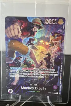 Namco Monkey.D.Luffy Leader Foil OP05-060 One Piece Promo PSA Magazine 5000 - Image 1