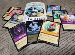 9 cards from Fabled set: Disney Lorcana TCG Rare, Cold Foil, Common, Uncommon - Image 1